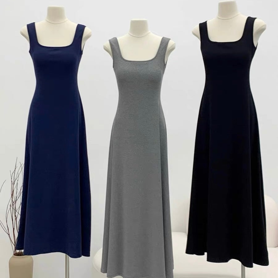 Sakura Ribbed Built-in Bra Maxi Dress